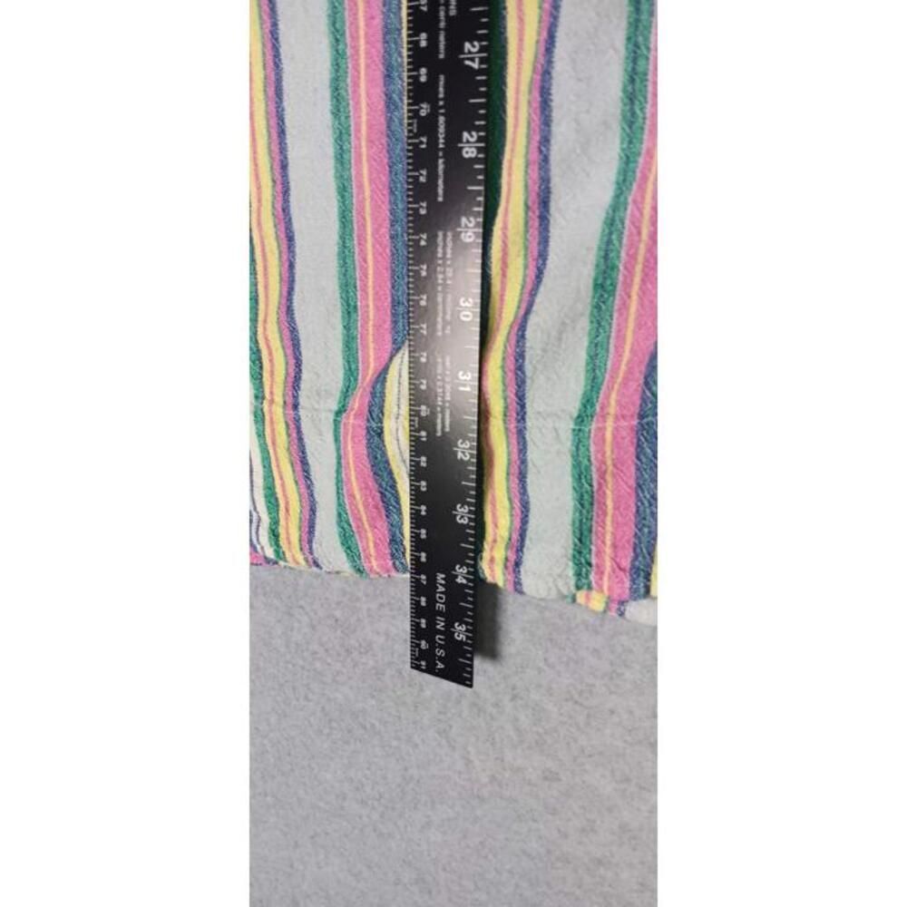 Free Assembly Dress Womens Size XL Multicolor Stripes Linen Blend Coastal - Picture 7 of 11